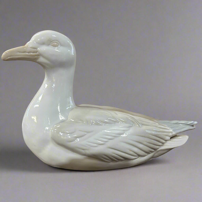 Vintage White Ceramic Bird Figurine