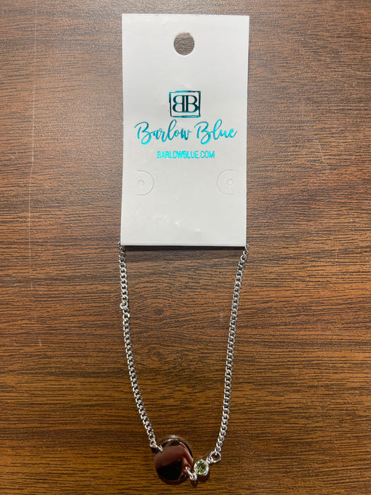 Silver Tone Birthstone Charm Bracelet
