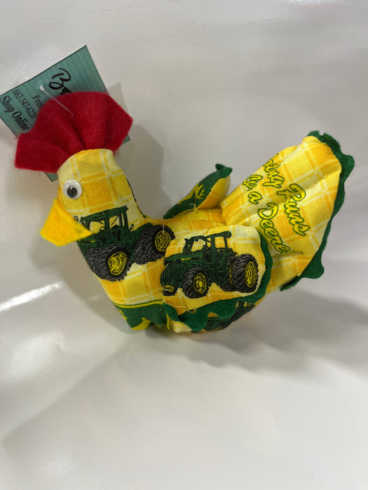 Miniature Hand Sewn Chickens .  Made from Fun Fabric or Vintage Feed Sacks.