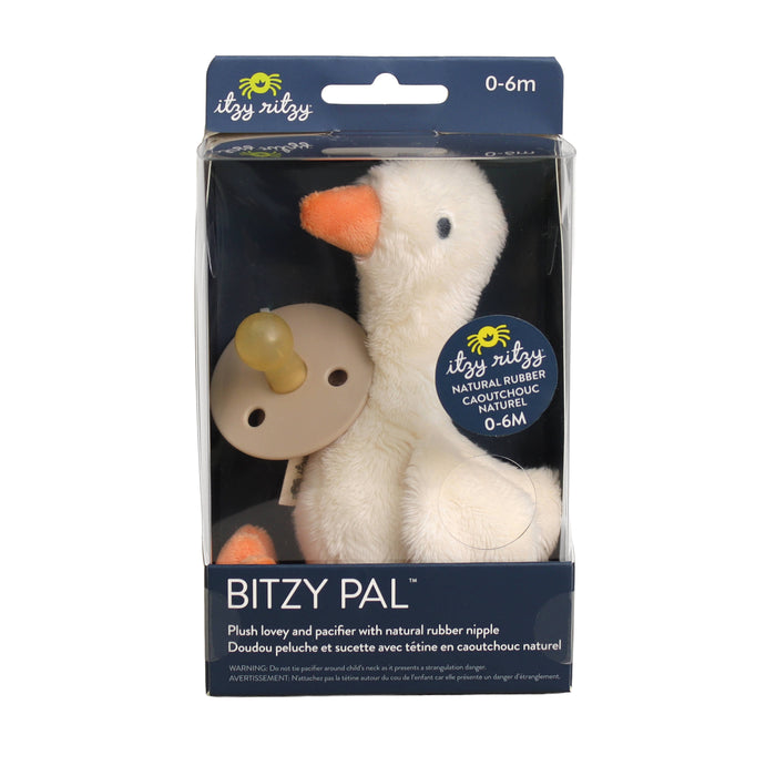 Goose: Bitzy Pal Natural Rubber Pacifier & Plush