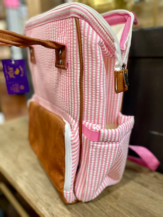 Seersucker Diaper Bag/Backpack - 2 Colors! *Personalization Can Be Added for an Additional $10!*