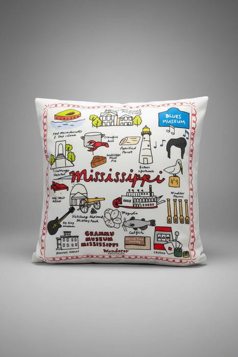 Mississippi Landmark Pillow- Insert Included!