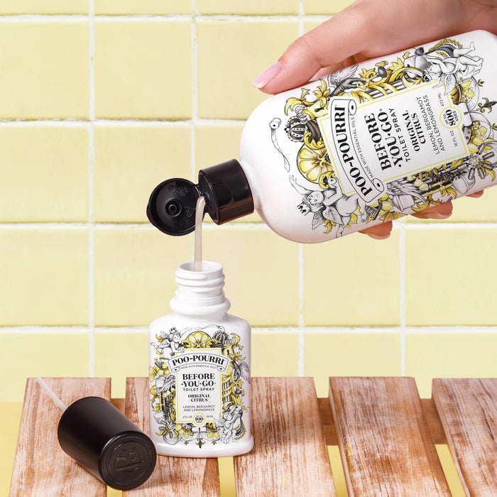 Poo~Pourri Original Citrus Toilet Spray 4oz.: Lemon + Bergamot + Lemongrass