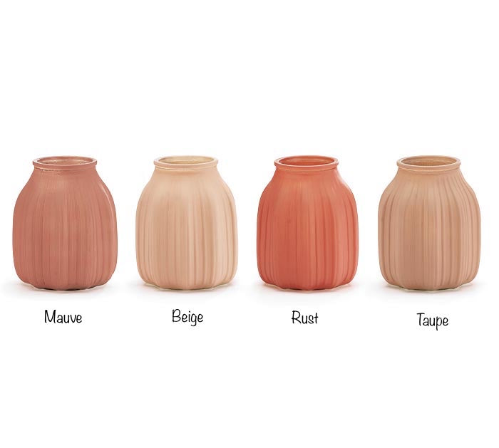 Opaque Pumpkin Shaped Vases - 4 Colors!