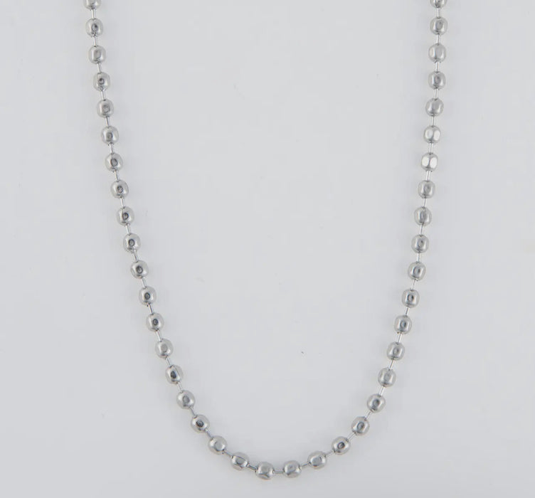 Waterproof Silver 16” Ball Chain Necklace