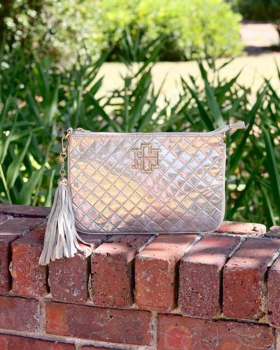 Madelyn Clutch/Crossbody Champagne Pop Purse by Caroline Hill