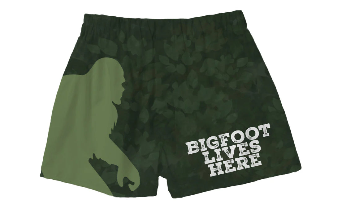 Bigfoot Lives Here Boxer Lounge Shorts
