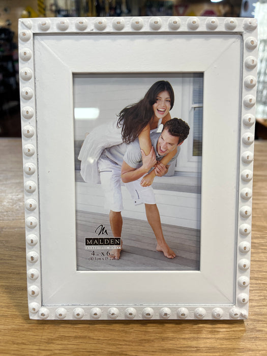 White Beaded Frame