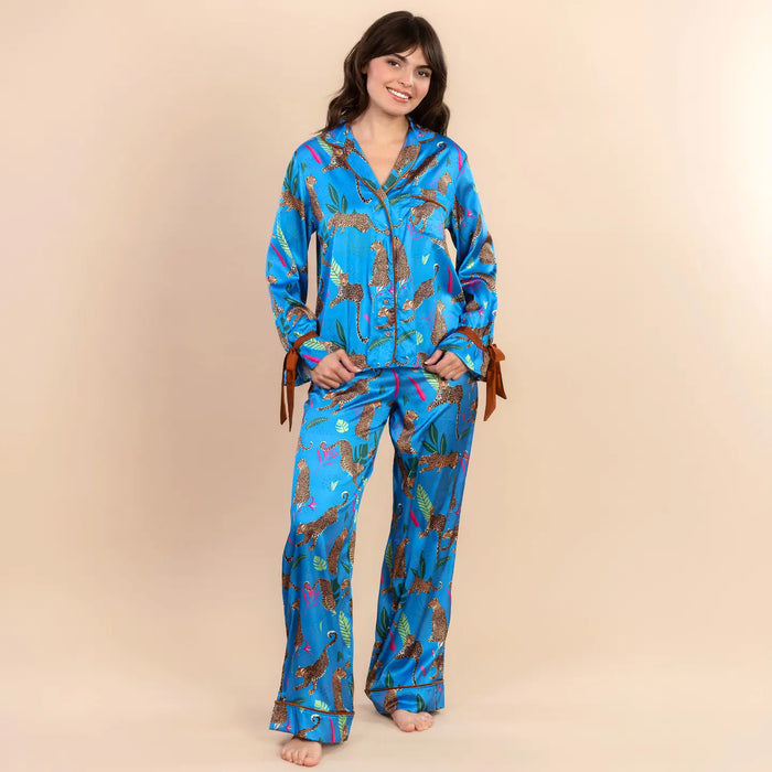 Prowling Leopard Satin Pants