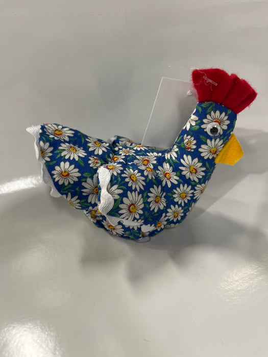 Miniature Hand Sewn Chickens .  Made from Fun Fabric or Vintage Feed Sacks.
