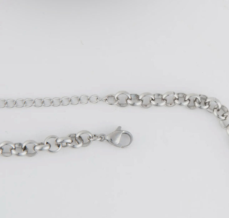 Waterproof Silver 18” Cable Chain Necklace