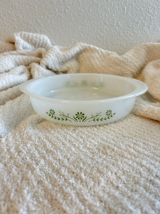 Vintage Glasbake Milk Glass Casserole Dish