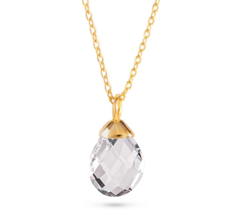 Birthstone Hanging Gold Charm Necklace-12 styles!