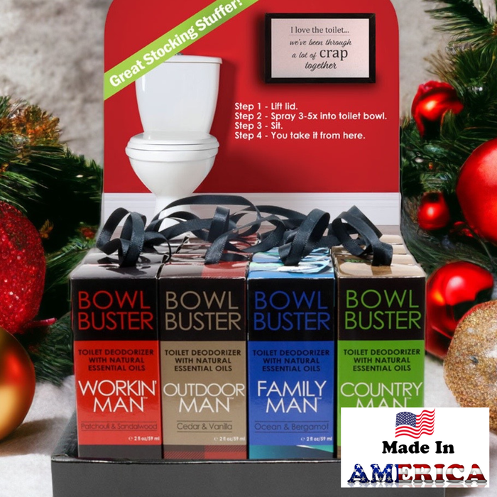Men's Bowl Buster Toilet Spray.  Perfect Stocking Stuffer