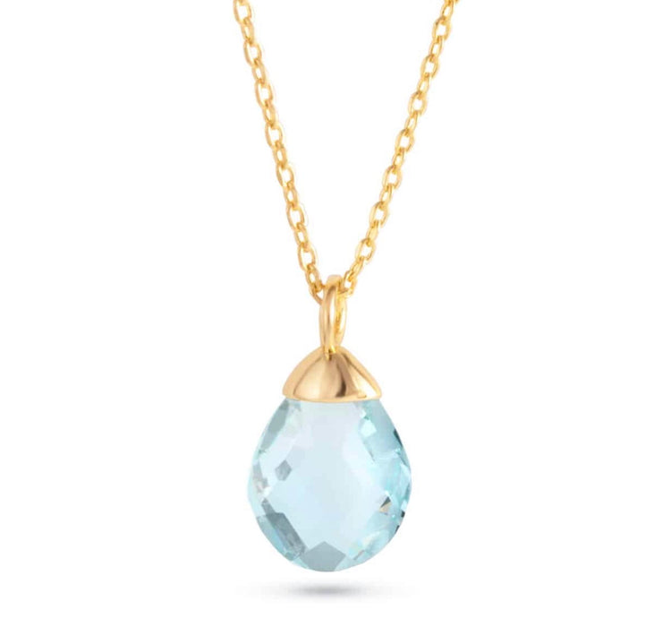 Birthstone Hanging Gold Charm Necklace-12 styles!