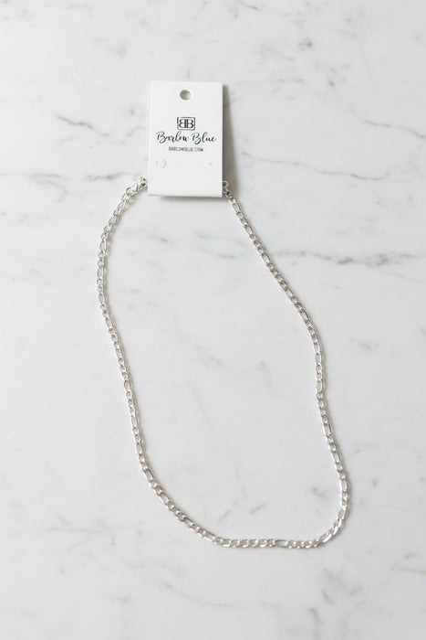 12" Silver Rope Chain Necklace