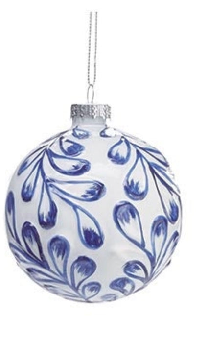 Blue & White Floral Ornaments- 3 Styles!