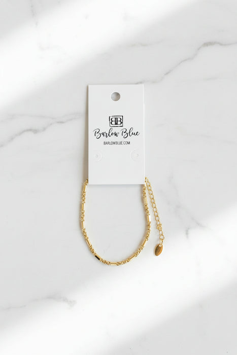 Gold Box Chain Bracelet