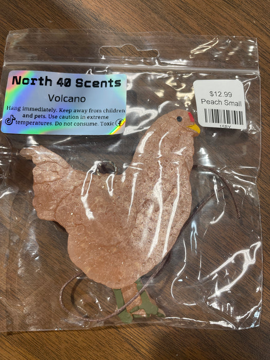 Volcano Scented Chicken Car Freshies.  Very Beautiful & Detailed