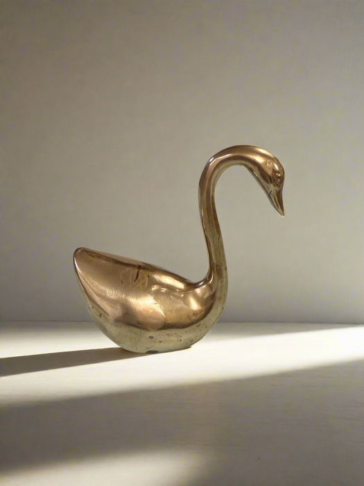 Vintage Brass Swan or Duck Paper Weights, Decor.  Sold Individually.