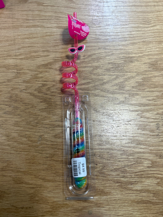 Barbie Crazy Pop Straw Suckers with Barbie Charm