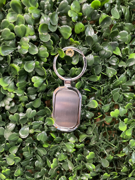 Engravable Silver Rectangle Keychain- Personalization included in price!