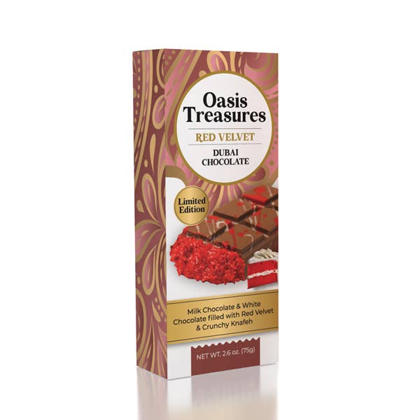 Dubai Chocolate Bar Red Velvet by Oasis Treasures