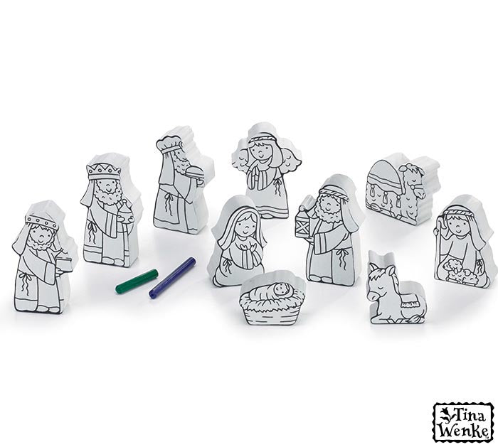 Color Me 10pc Nativity Set