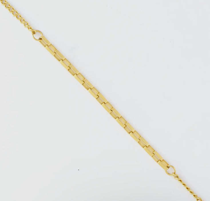 Waterproof Gold 18” Multi Box Chain Necklace