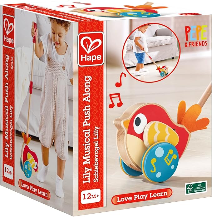 Lilly Musical Push Along Baby Walking Bird