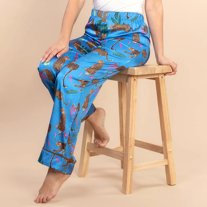 Prowling Leopard Satin Pants
