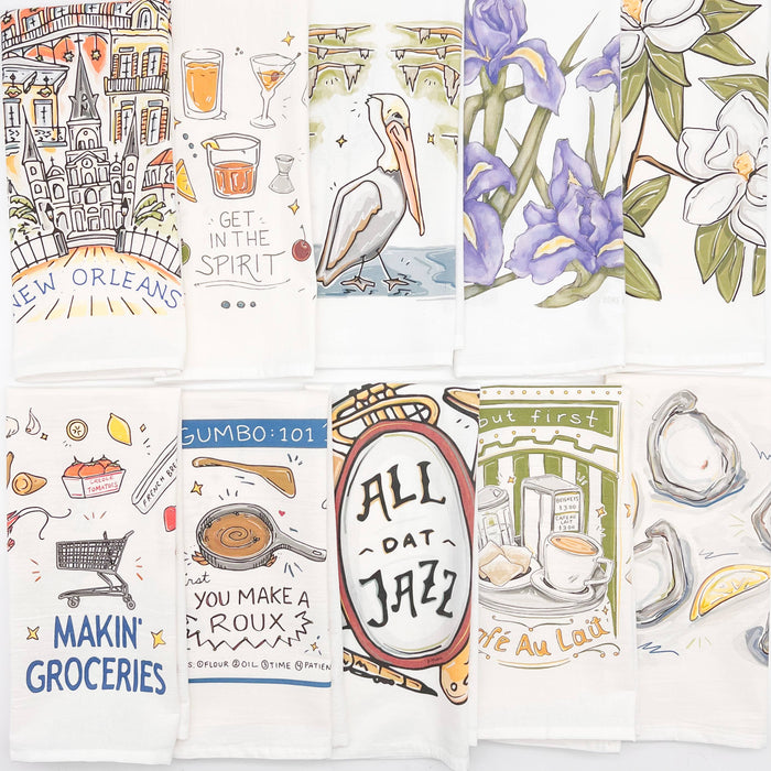 Magnolia Dish Towel - Mississippi Floral Decorative Kitchen