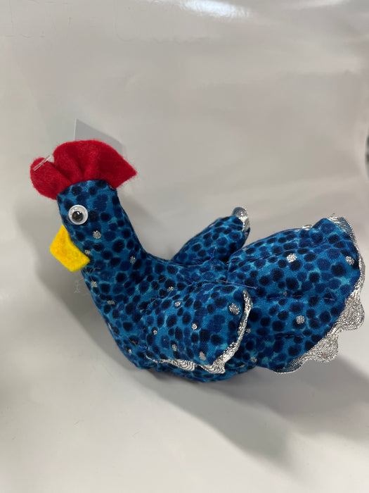 Miniature Hand Sewn Chickens .  Made from Fun Fabric or Vintage Feed Sacks.
