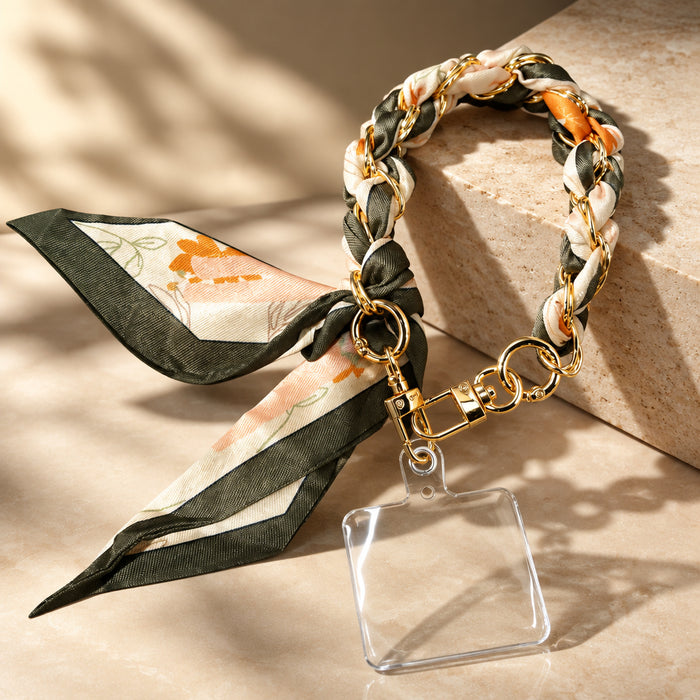 Wristlet Phone Holder, Keychain, & Bag Scarf