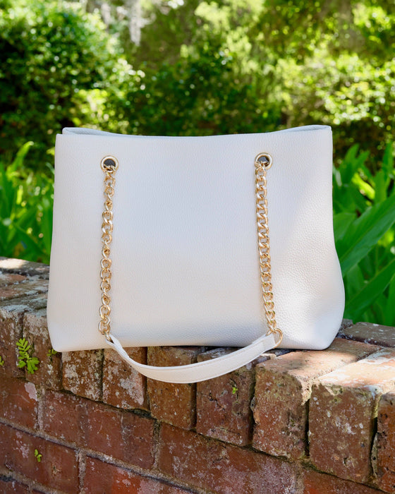 Blair Tote Cream Purse by Caroline Hill