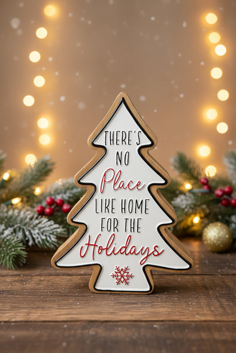 Wood Tree Shaped Tabletop Sign- 2 Styles!