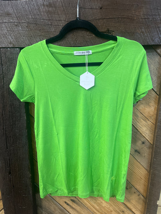 Kiwi Luxe V-Neck Tee