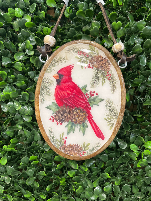 Cardinal Mango Wood Ornaments- 3 Styles!
