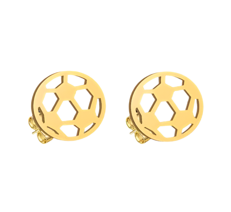Stainless Steel Soccer Earrings