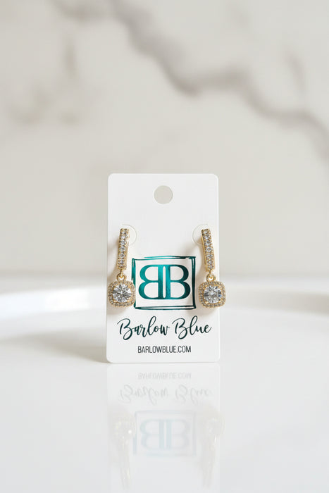 Square Stud Hanging Earrings- 2 Styles Available!
