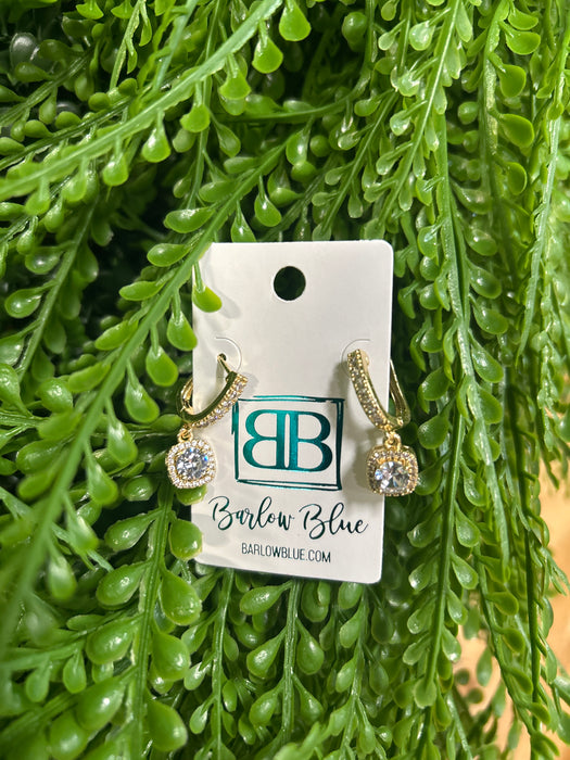 Square Stud Hanging Earrings- 2 Styles Available!
