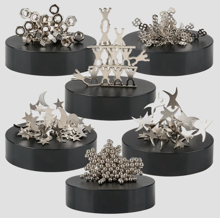 3.5" Magnetic Build a Sculpture.  Assorted Styles.  The small pieces are not magnets.  The black base is the magnet.
