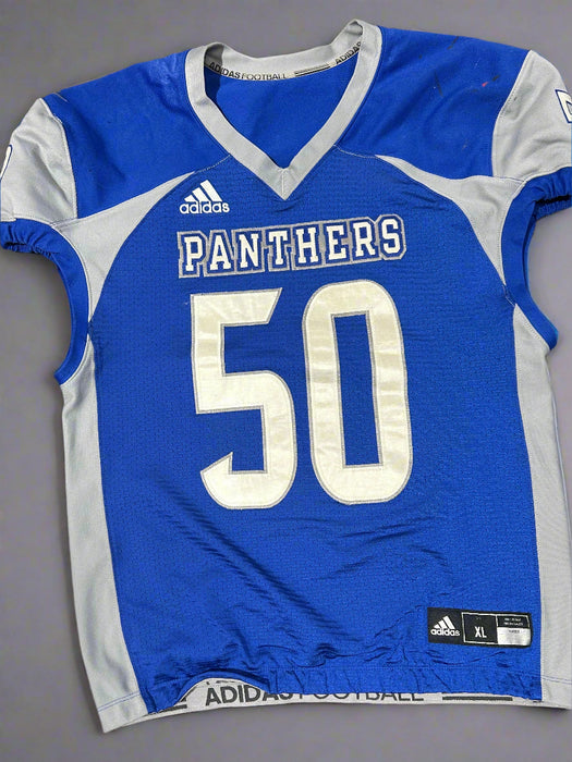 Retired Blue Panther Football Official Game Jerseys