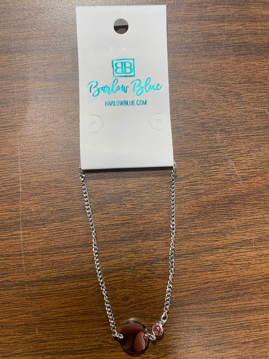Silver Tone Birthstone Charm Bracelet
