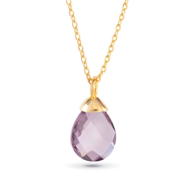 Birthstone Hanging Gold Charm Necklace-12 styles!