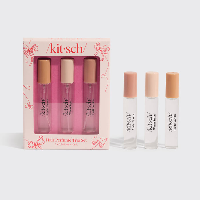 Hair Perfume Trio Set by Kitsch.  Amber Shores, Warm Sugar & Rustic Vanilla Set.