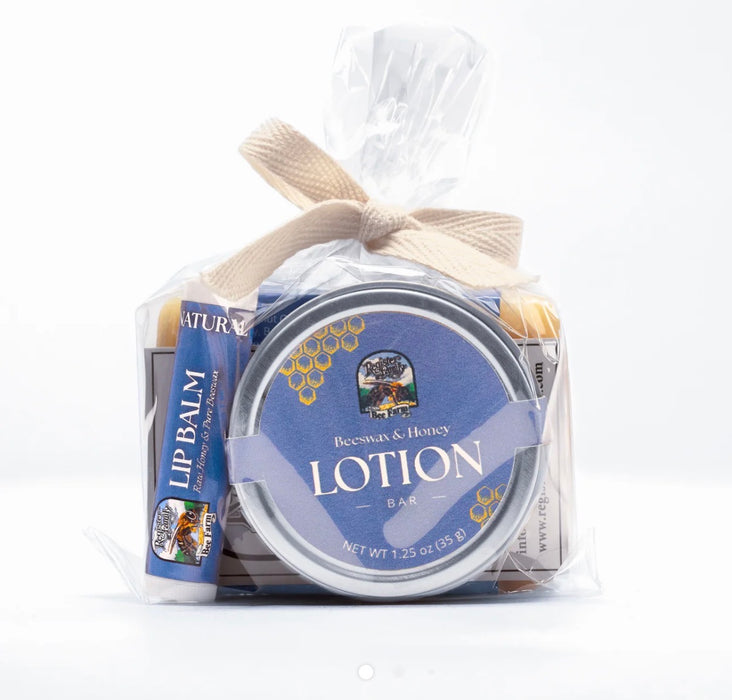 Beeswax Honey Soap, Lip Balm & Honey Lotion Bar.  Skin Care Gift Set