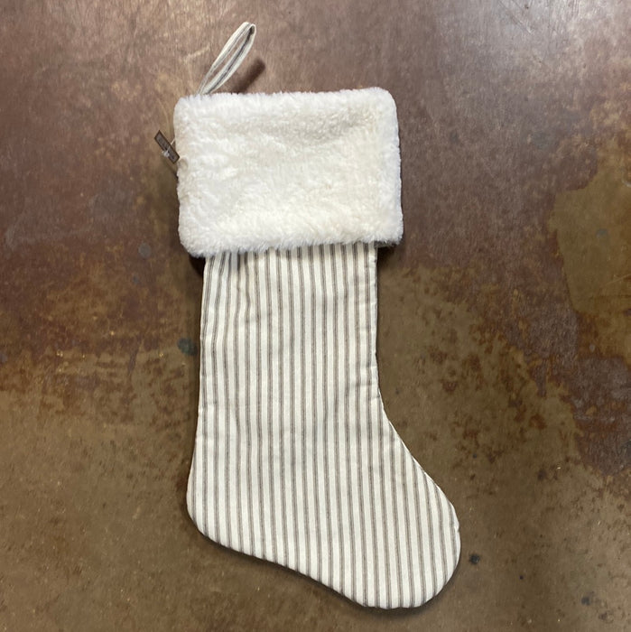 Farmhouse Gray Striped Stocking *Personalization Can Be Added for an Additional $10!*