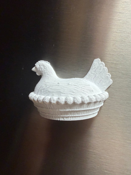 Hen on Nest Refrigerator Magnets. Multiple Colors Available.  2.5" x 1.5"