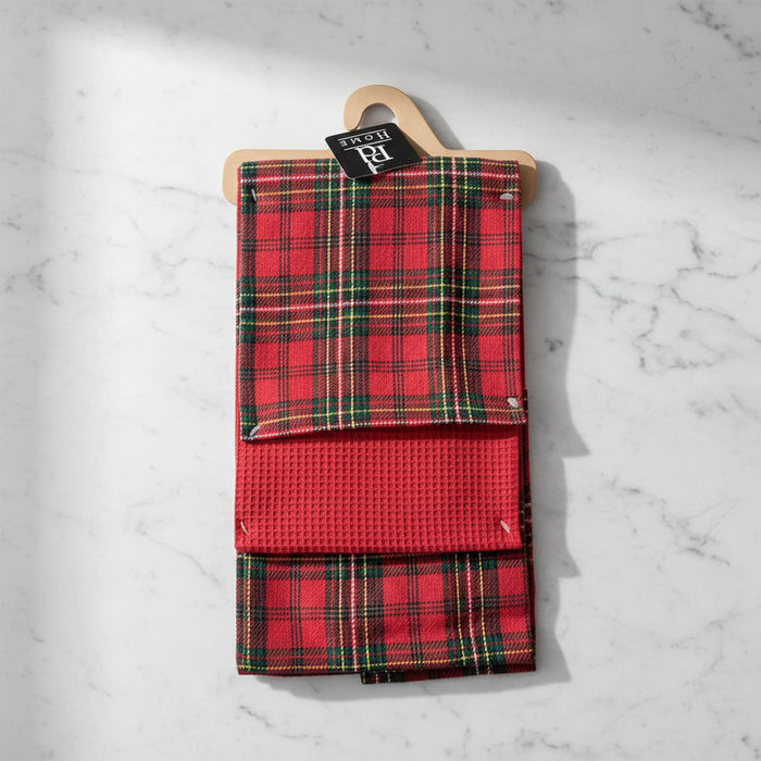 Holiday Plaid Hand Towel Set- Includes 3 Hand Towels